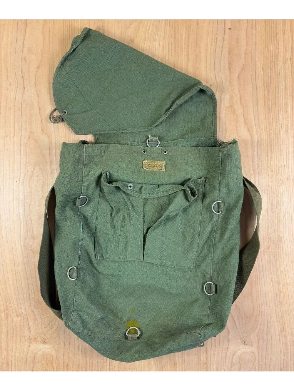Vintage 60s Kumfort Boys Pack Byer Mfg Orono Maine canvas backpack